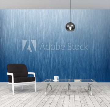 Picture of Rain on blue Abstract background